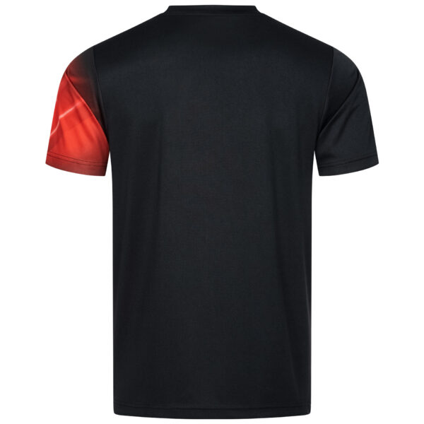 tee shirt drop rouge noir dos